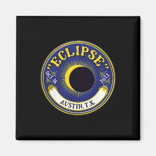 Imã Eclipse Solar Annular Austin Texas Family Viagem