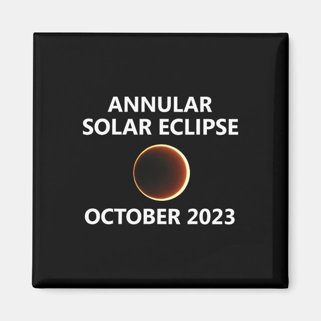 Imã Eclipse Solar Annular outubro 14 Out 14 (Frente)