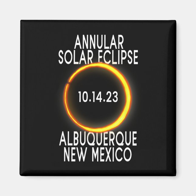 Imã Eclipse Solar Annular T - Albuquerque Novo México (Frente)