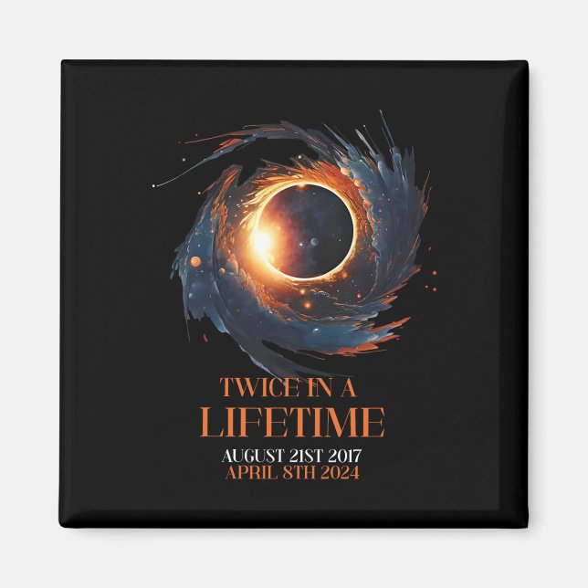 Imã Eclipse Solar Camisa Duas Vezes Na Vida 2024 Solar (Frente)