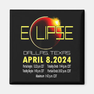 Imã Eclipse Solar Dallas Texas 2024 Eclipse Solar Dive