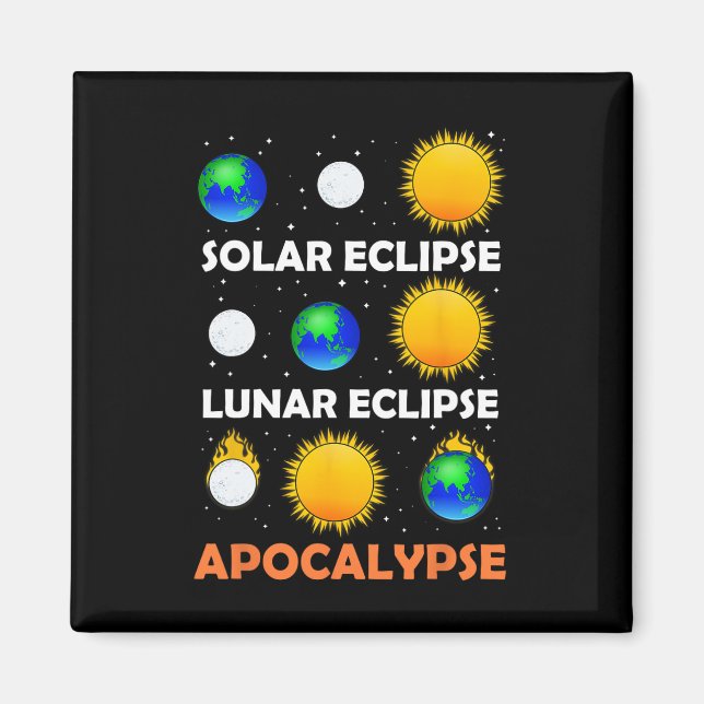 Imã Eclipse Solar Espaço do Professor de Ciência Lunar (Frente)