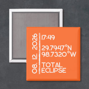 Imã Eclipse Solar Laranja Personalizado 2026