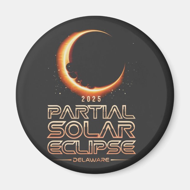Imã Eclipse Solar Parcial Nova Jersey 2025 (Frente)