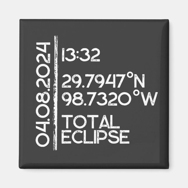 Imã Eclipse Solar Personalizado 2024 (Frente)