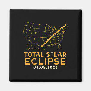 Imã Eclipse Solar Total 2024 abril 8 Homens Mulheres C