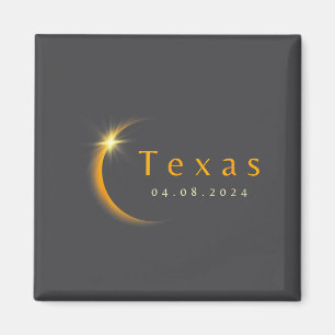 Imã Eclipse Solar Total 2024 Estado Texas 8 de abril d