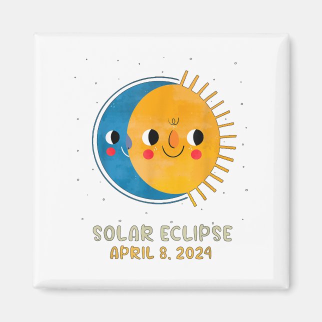 Imã Eclipse Solar Total 2024 Kids De Eclipse Solar Cut (Frente)