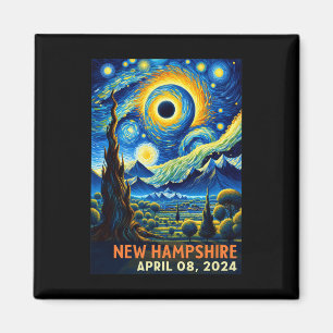 Imã Eclipse Solar Total 2024 New Hampshire Starry Nigh