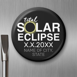 Imã Eclipse Solar Total - 2024 ou data personalizada