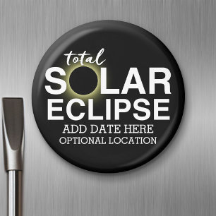 Imã Eclipse Solar Total - 2024 ou data personalizada