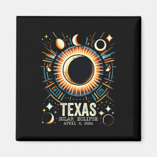 Imã Eclipse Solar Total 2024 Texas April 8 Abstrato Mo