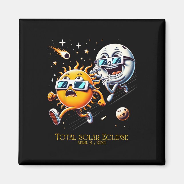 Imã Eclipse Solar Total 8-4-2024 Sun Frota Moon Eclips (Frente)