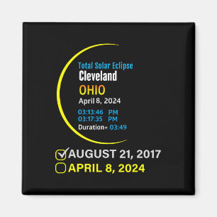 Imã Eclipse Solar Total 8 de Abril de 2024 Ohio Clevel