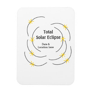 Ímã eclipse solar total adicionar data localização met