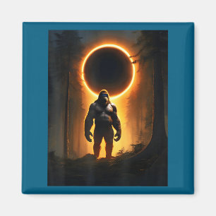 Imã Eclipse Solar Total América EUA Ilustração