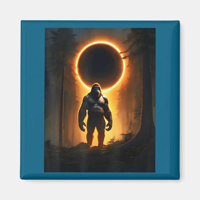 Imã Eclipse Solar Total América EUA Ilustração (Frente)