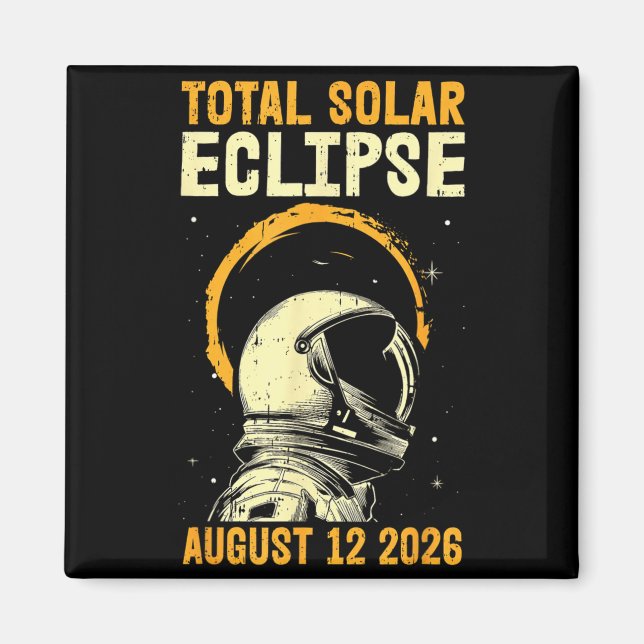 Imã Eclipse Solar Total Arte 12 de Agosto de 2026 (Frente)