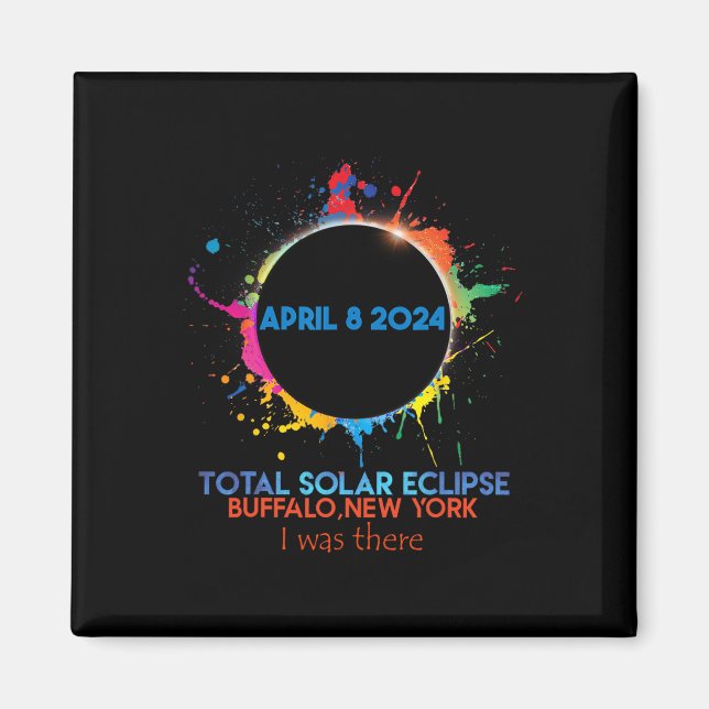 Imã Eclipse Solar Total Buffalo Nova Iorque 2024 Eu Er (Frente)