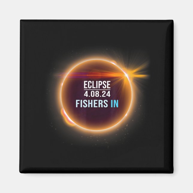 Imã Eclipse Solar Total de Fishers Indiana 04.08.2024  (Frente)
