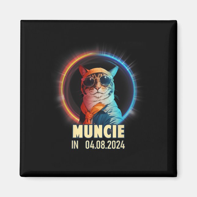 Imã Eclipse Solar Total de Muncie Indiana 2024 (Frente)