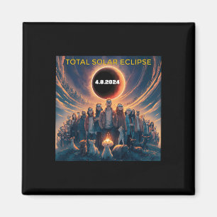 Imã Eclipse Solar Total do Pessoas Eclipse Gles 2024