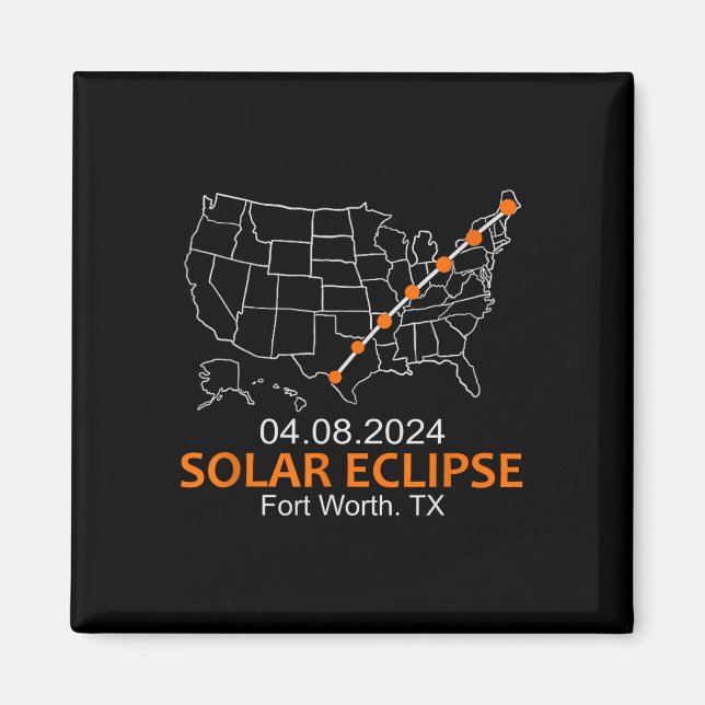 Imã Eclipse Solar Total do Texas 2024 (Frente)