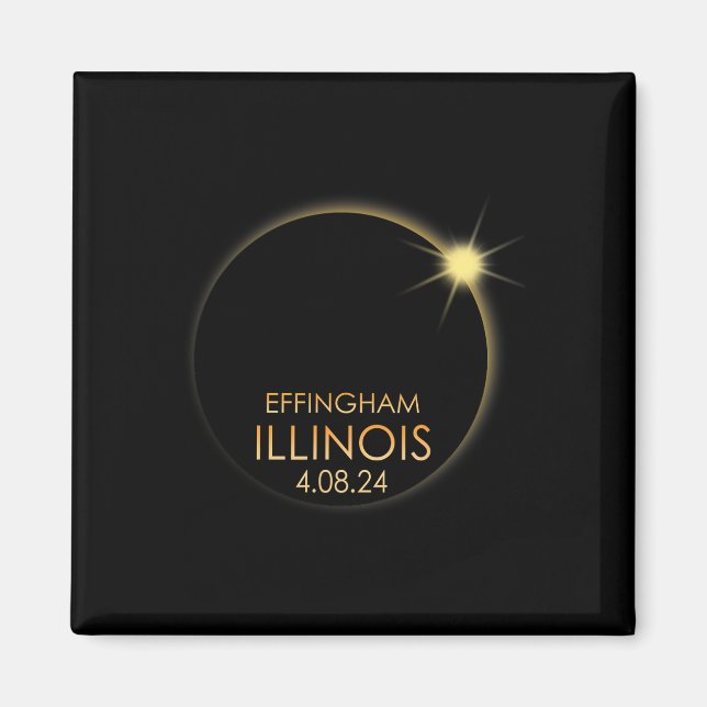 Imã Eclipse Solar Total Em Effingham Illinois 2024 Tot (Frente)