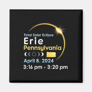 Imã Eclipse Solar Total Em Erie Pensilvânia Em Abril