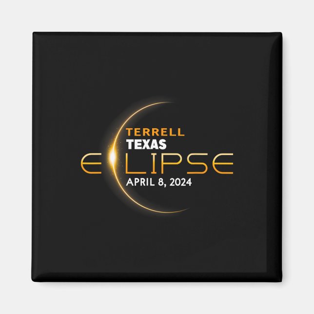 Imã Eclipse Solar Total Terrell Texas 2024  (Frente)