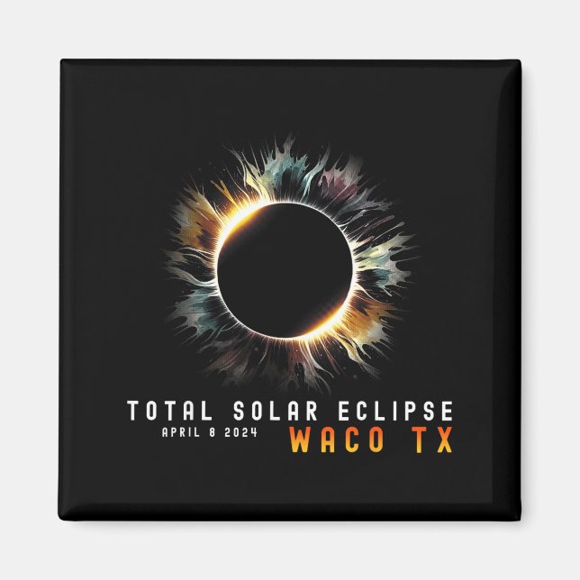 Imã Eclipse Solar Total Waco Tx 9 de Abril de 2024 Ecl (Frente)
