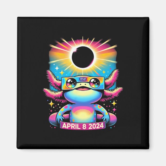 Imã Eclipse Solar Vestido Axolotl abril 8 2024 (Frente)