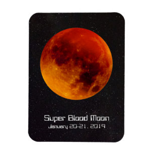 Ímã Eclipse super 2019 da lua do sangue