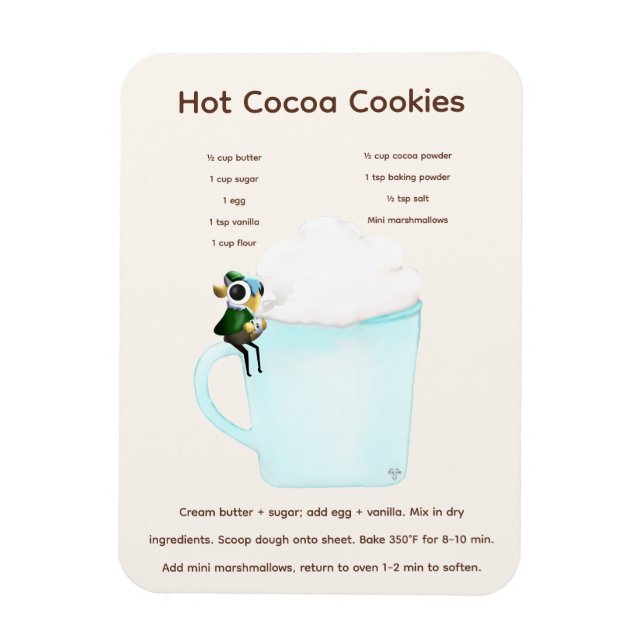 Ímã Eclipse the Dragon Hot Cocoa Cookie Recipe Magnet (Vertical)