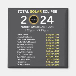 Imã Eclipse Total do Sol de 2024 em 8 de abril - Camin