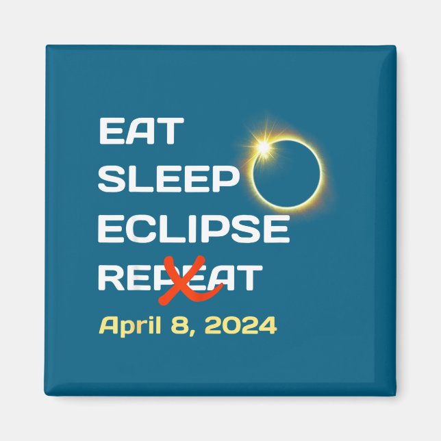 Imã Eclipse Total do Sol de 2024 na América - Totalida (Frente)