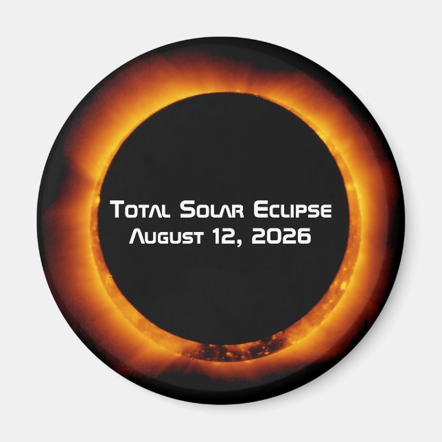 Imã Eclipse Total do Sol de 2026 (Frente)