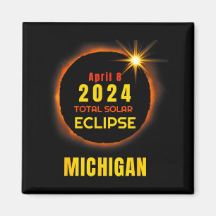 Imã Eclipse Total do Sol em 8 de Abril de 2024 Michiga