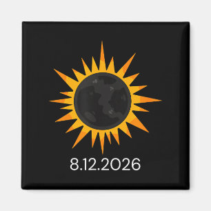 Imã Eclipse Total do Sol Engraçado 12 de Agosto
