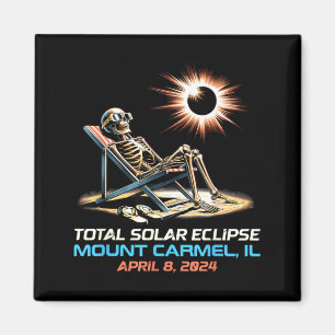 Imã Eclipse Total do Sol Esqueleto Mount Carmel Illino