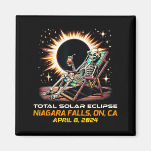 Imã Eclipse Total do Sol Esqueleto Niagara Falls Ontár