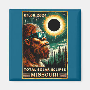Imã Eclipse Total do Sol Missouri Ilustração do Pé Gra