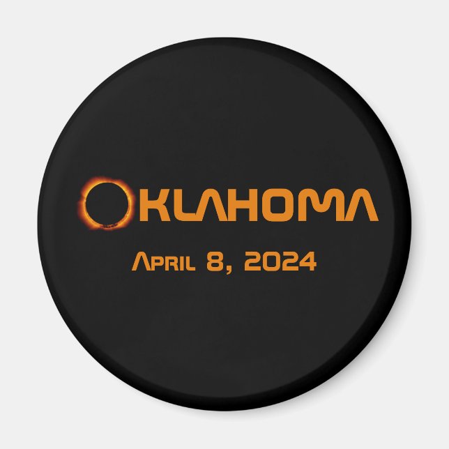 Imã Eclipse Total do Sol Oklahoma 2024 (Frente)