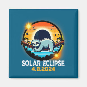 Imã Eclipse Total do Sol Preguiça Ilustração Solar