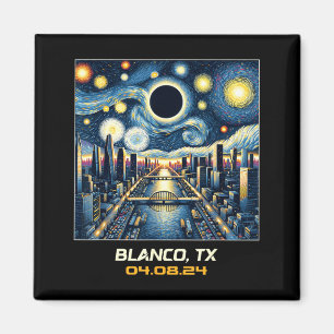Imã Eclipse Total do Sol Vista da Cidade Blanco Texas