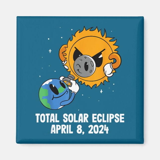 Imã Eclipse Total Solar Cute Juventude América (Frente)