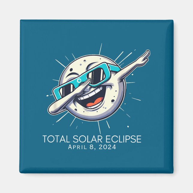 Imã Eclipse Total Solar Fofo Dabbing Lua (Frente)