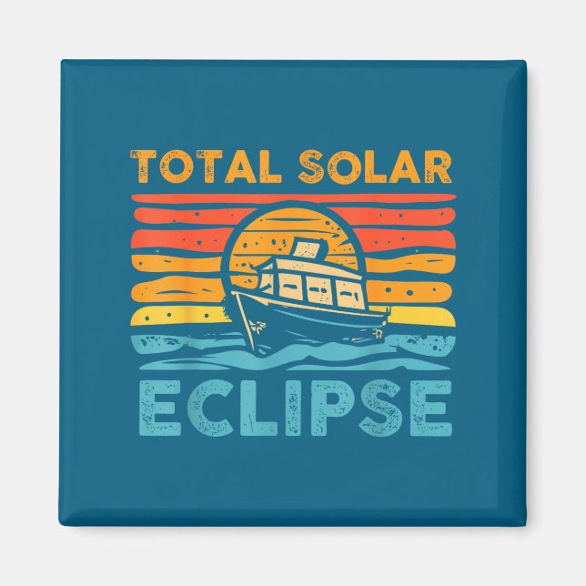 Imã Eclipse Total Solar Fofo Retro Eclipse (Frente)