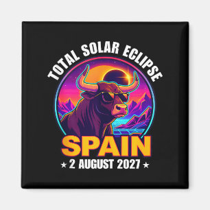 Imã Eclipse Total Solar Gráfico Espanha Agosto