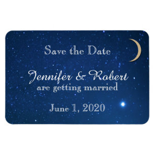 Ímã Economias do casamento da noite estrelado a data